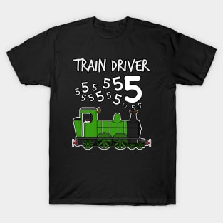 Train Driver 5 Year Old Kids Steam Engine T-Shirt